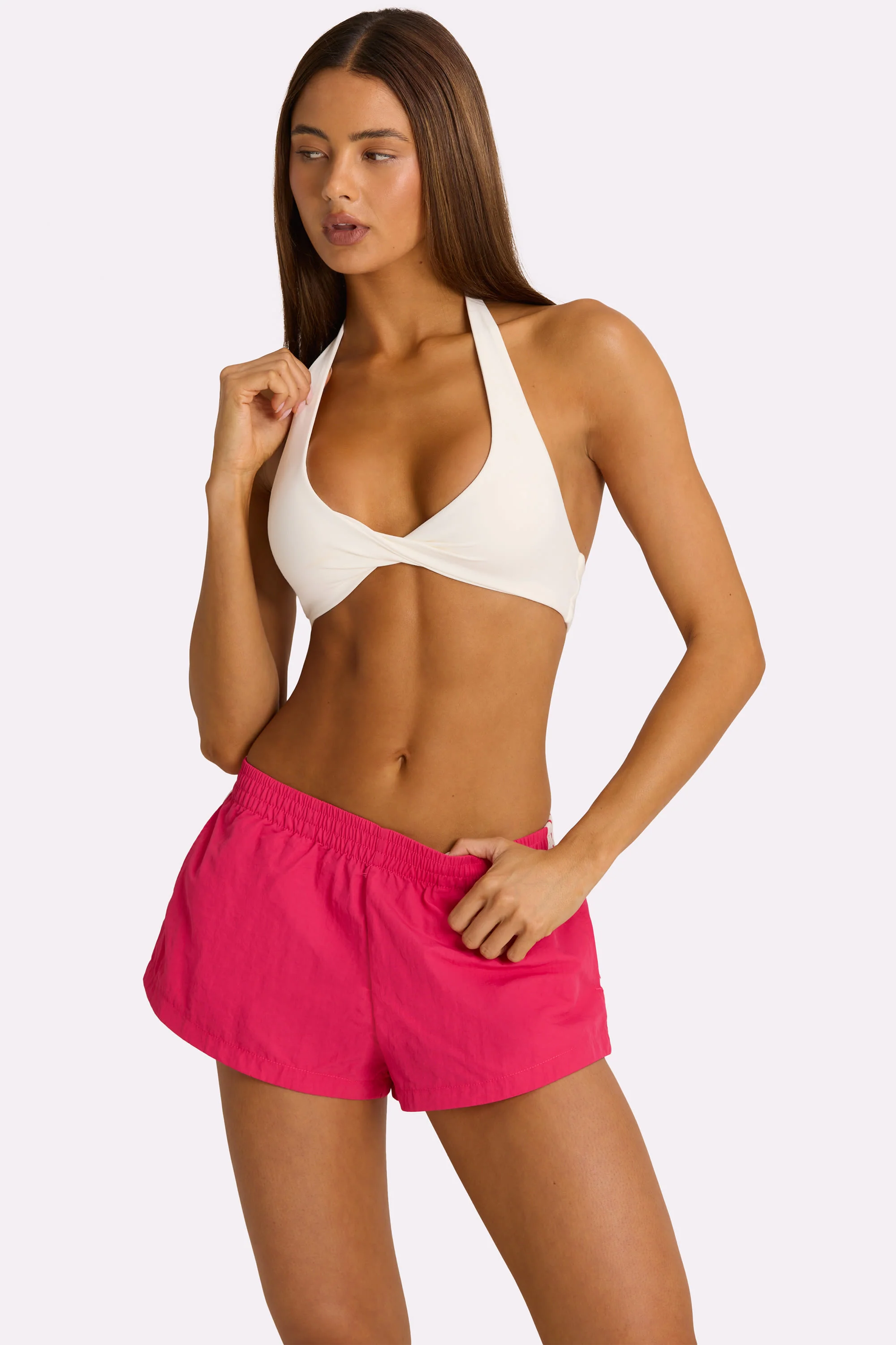 Woven Track Shorts in Hot Pink - Image 5